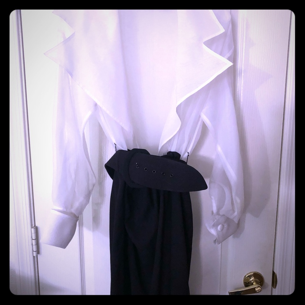 Sheer top evening dress